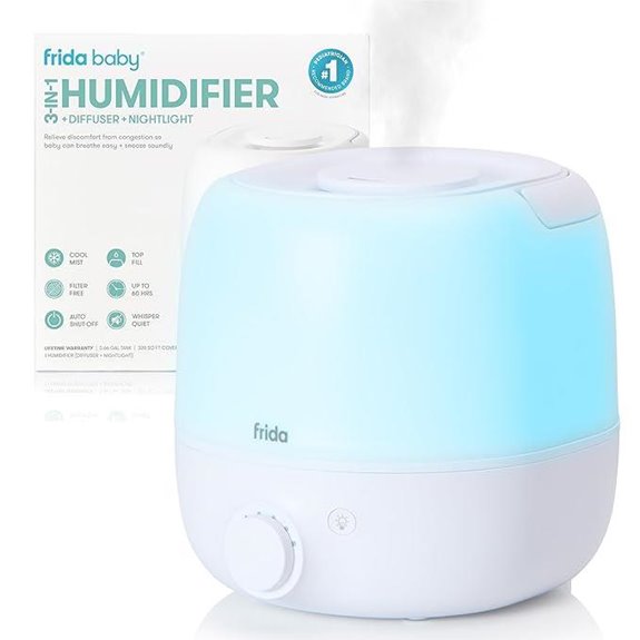 15 Best Humidifiers for Nurseries That Promote Healthy, Happy Babies 11 Frida Baby 3-in-1 Cool Mist Humidifier with Nightlight