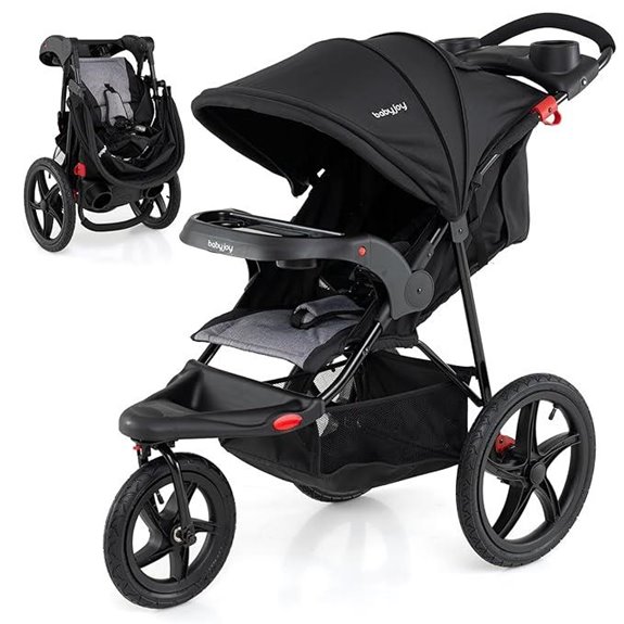 Baby Joy Jogging Stroller with Canopy & Storage