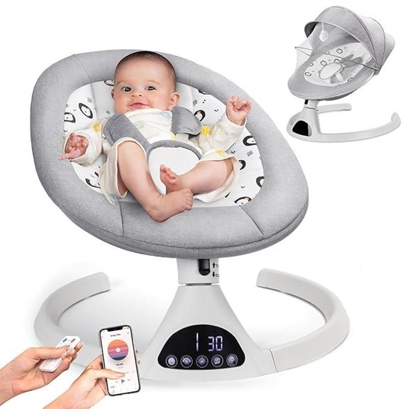 Electric Baby Swing with Music and 5 Speeds