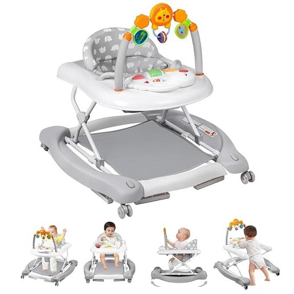 15 Best Premium Baby Walkers That Combine Safety, Style, and Comfort 5 5-in-1 Baby Walker with Bouncer Tray & Music