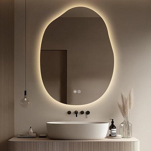 LED Backlit Bathroom Mirror with Lights and Dimming