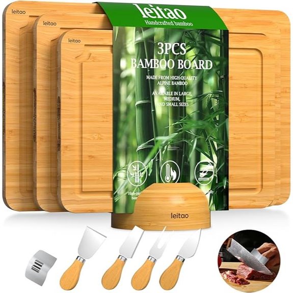 15 Best Wooden Cutting Boards for Knives in 2026 8 Bamboo Cutting Board Set with Knives and Accessories