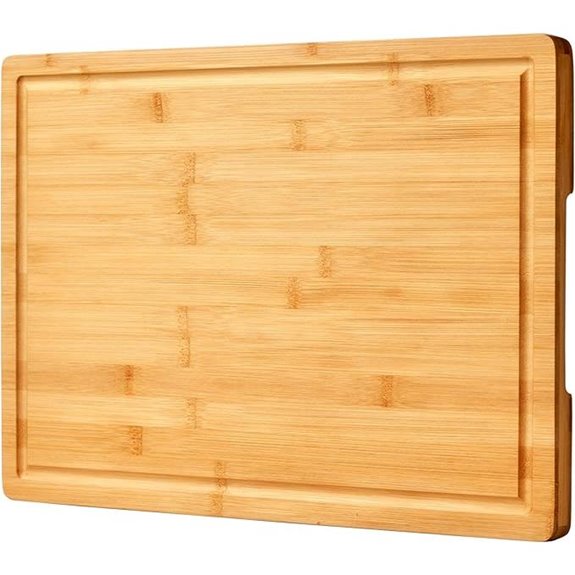 15 Best Wooden Cutting Boards for Knives in 2026 5 Bamboo Kitchen Cutting Board with Handles and Juice Grooves