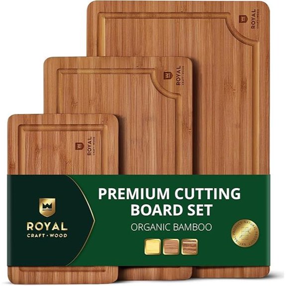 15 Best Wooden Cutting Boards for Knives in 2026 12 Royal Craft Wood Bamboo Cutting Board Set (3 Pcs)