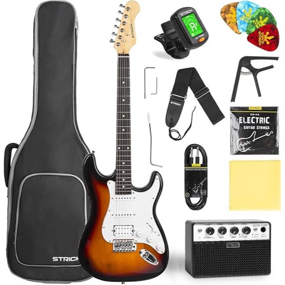 STRICH Electric Guitar Beginner Kit with Amp and Accessories