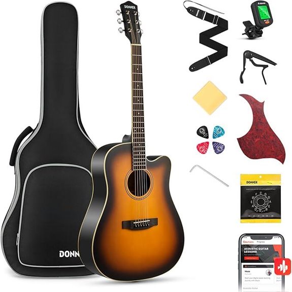 10 Best Acoustic Guitars of 2026: Top Picks for Every Player 8 Donner Acoustic Guitar Bundle for Beginners Sunburst