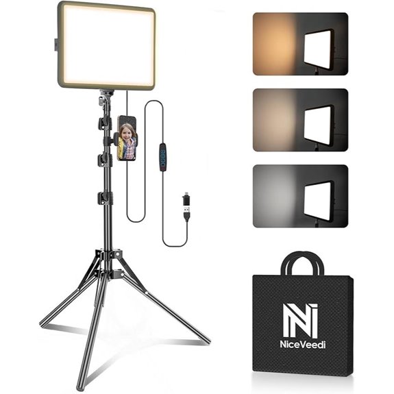 15 Best Premium Photography Beauty Lights That Will Elevate Your Shots 11 NiceVeedi Bi-Color LED Video Lighting Kit (1-Pack)
