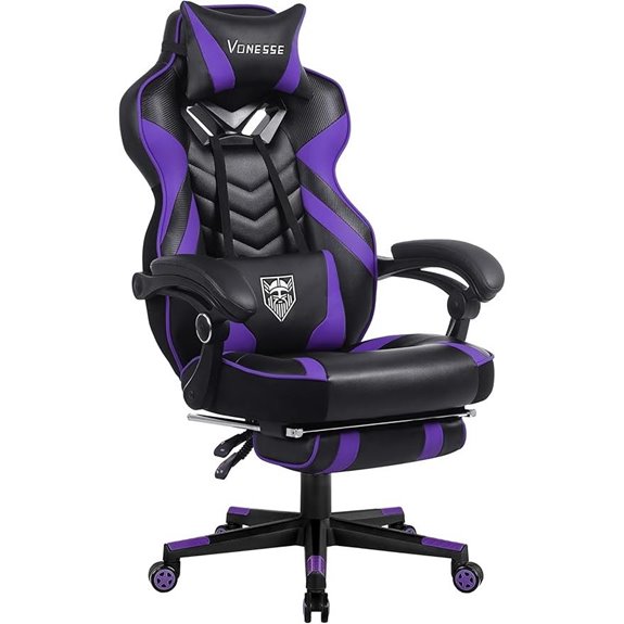 Vonesse Big & Tall Gaming Chair with Massage