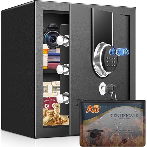 10 Best Fireproof Home Safes That Keep Your Valuables Safe and Secure 10 Biometric Safe Box with Digital Keypad and Keys