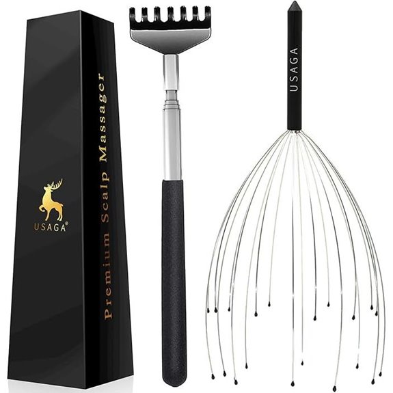 15 Best Premium Scalp Massagers That Will Transform Your Relaxation Routine 3 USAGA 20-Finger Head & Back Massager (Black)