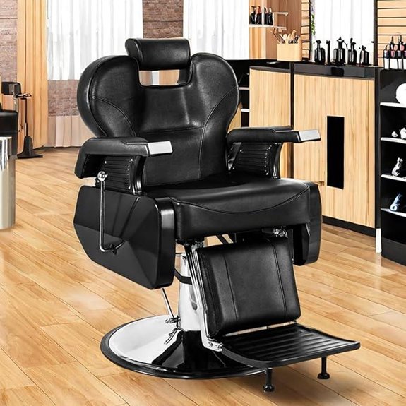 black hydraulic barber chair