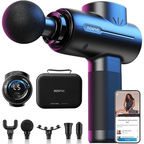 RENPHO Deep Tissue Massage Gun with Bluetooth