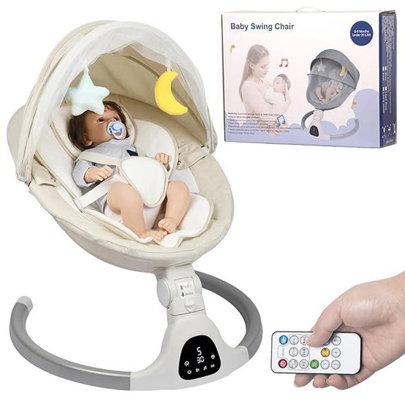 Electric Baby Swing with Bluetooth & Music