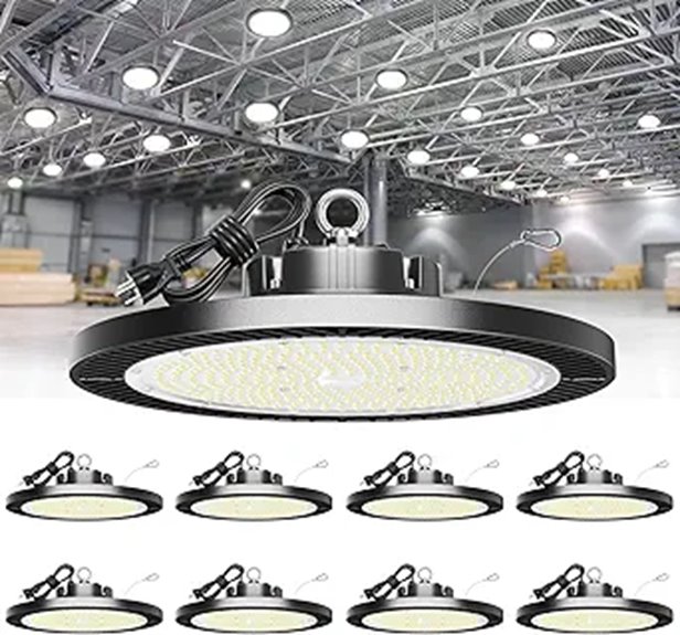 10 Best Shop Light LED High Bays for Bright, Efficient Lighting in Your Warehouse 11 Super Bright 250W UFO LED High Bay Lights (8-Pack)