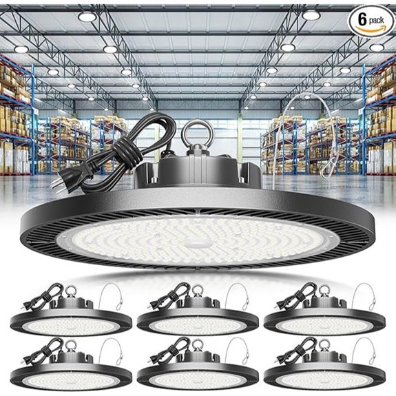 10 Best Shop Light LED High Bays for Bright, Efficient Lighting in Your Warehouse 8 Super Bright 250W UFO LED High Bay Light (6-pack)