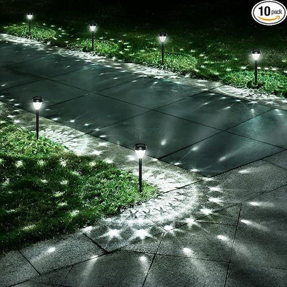 Super Bright Waterproof Solar Pathway Garden Lights (10 Pack)