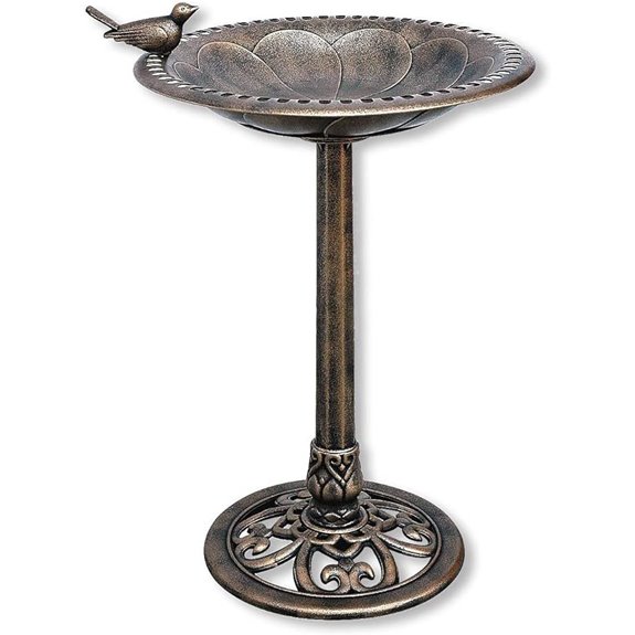 15 Best Bird Bath Resin Options to Enhance Your Garden and Attract Feathered Friends 9 Backyard Expressions Bronze Outdoor Garden Bird Bath