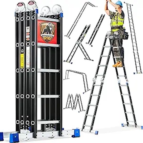 15 Best Multipurpose Ladders That Combine Safety and Versatility 10 Bryner 19.6ft Folding Multi-Purpose Telescoping Ladder