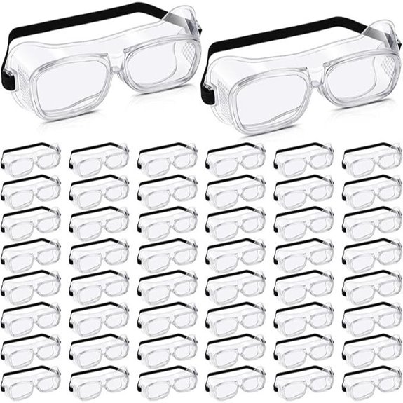 50 Pairs Safety Goggles with Anti-Fog and Scratch Protection