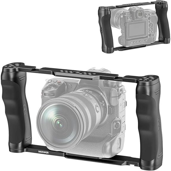 NEEWER Camera Cage Rig with 15mm Rods and Grips
