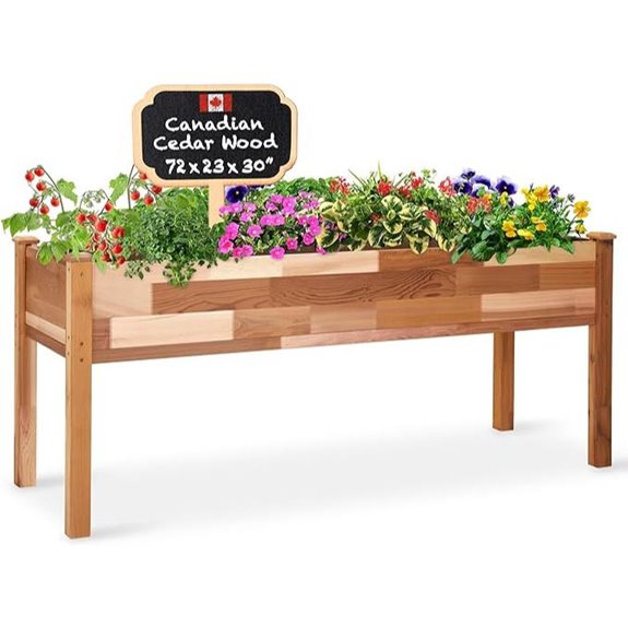 Jumbl Cedar Raised Garden Bed with Legs