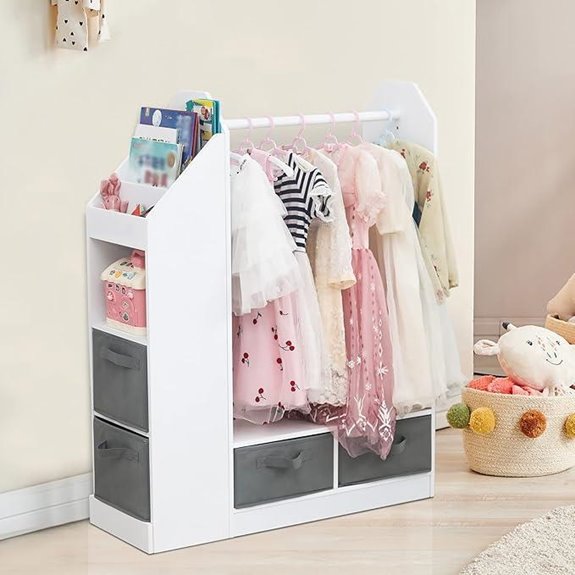 15 Best Dress-Up Wardrobes for Kids That Will Spark Imagination 3 Kids Costume Storage Closet with Mirror