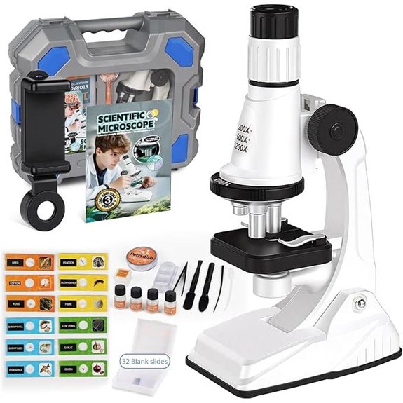 15 Best Microscope Kits for Kids to Spark Their Scientific Curiosity 8 Kids Microscope Kit with LED Light and Accessories