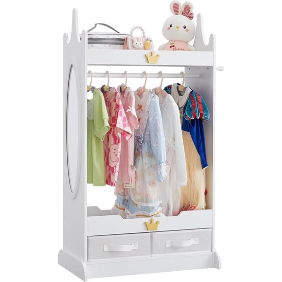 15 Best Dress-Up Wardrobes for Kids That Will Spark Imagination 5 Kids Dress-up Storage Closet with Mirror