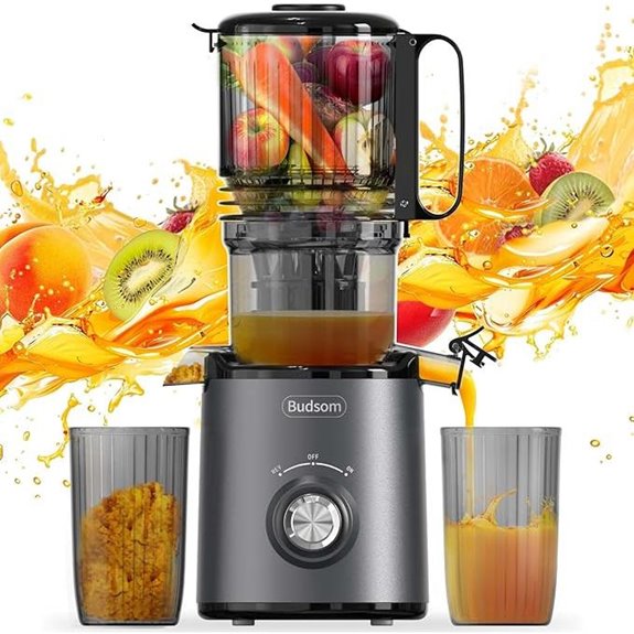 10 Best Juicers for Leafy Greens That Maximize Freshness and Nutrients 3 Budsom Cold Press Juicer Machine (300W Slow Masticating)