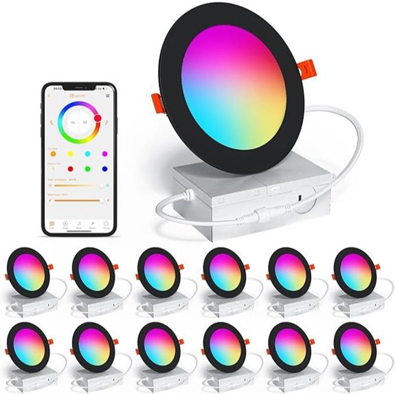7 Best Smart Lighting Systems for Whole House Automation in 2026 6 Smart Recessed LED Downlights 12Pack Color Changing Dimmable