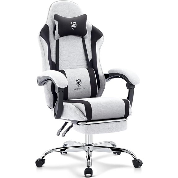 Ergonomic Gaming Chair with Footrest and Massage
