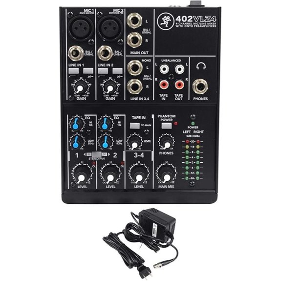2 Top Sound Mixers for Film Production in 2026 3 Mackie 402VLZ4 4-Channel Compact Mixer with Preamps