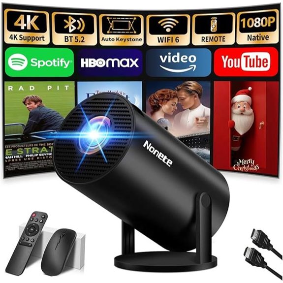 12 Best Projectors for Indie Filmmakers in 2026 3 Mini 4K WiFi Bluetooth Portable Projector