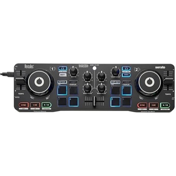 compact dj controller with serato