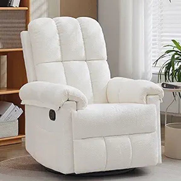 Swivel Rocker Recliner Chair for Small Spaces