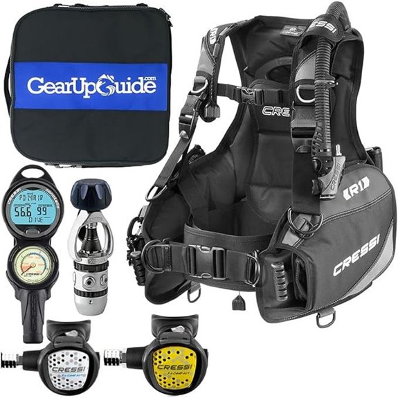 complete cressi scuba set