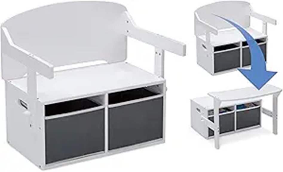 Delta Children MySize Kids Convertible Activity Bench