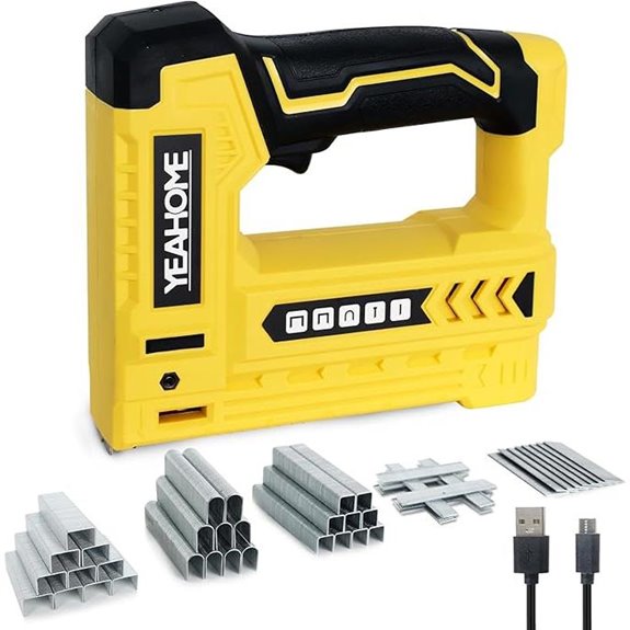 YEAHOME 5-in-1 Cordless Electric Staple Gun