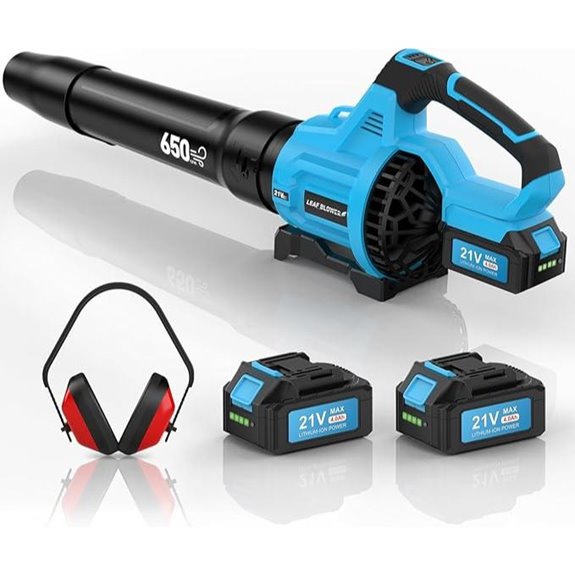 Cordless Leaf Blower 650 CFM 160 MPH with Batteries