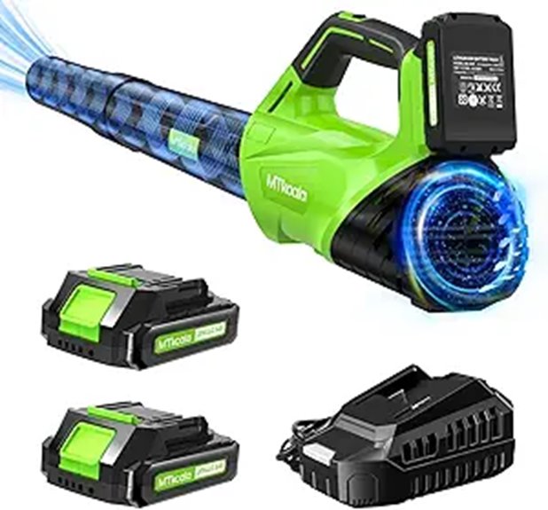 2025 Cordless Leaf Blower with Batteries and Charger