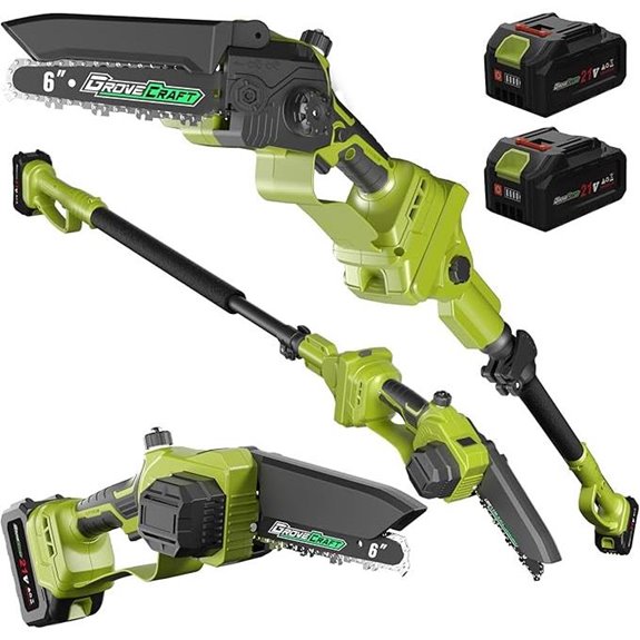 2-in-1 Cordless Pole & Mini Chainsaw with Batteries