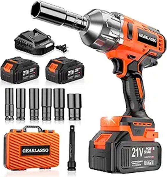 7 Best Impact Wrench Brushless Tools of 2026 for Power and Durability 4 Cordless Impact Wrench Kit with Batteries and Sockets