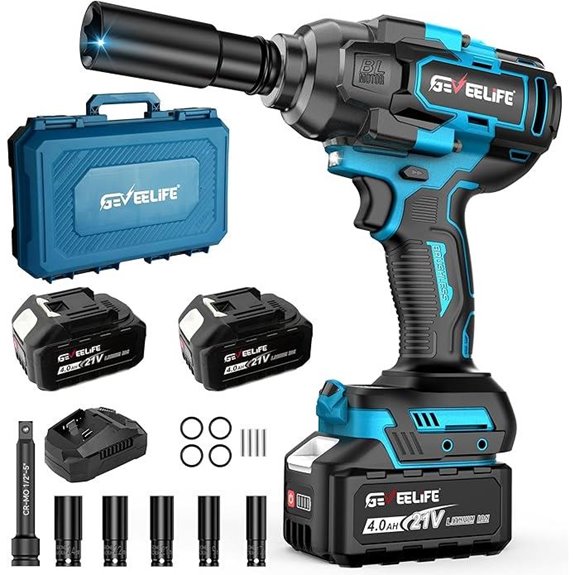 7 Best Impact Wrench Brushless Tools of 2026 for Power and Durability 7 GEVEELIFE 1200Nm Cordless Impact Wrench with Batteries