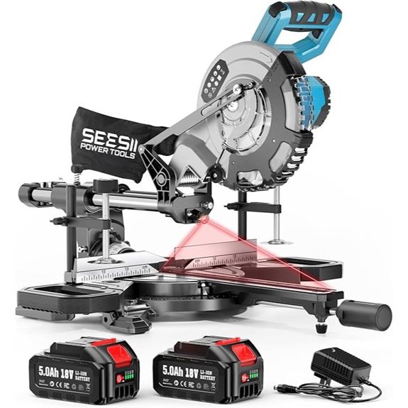 SEESII Cordless Miter Saw with Laser Guide