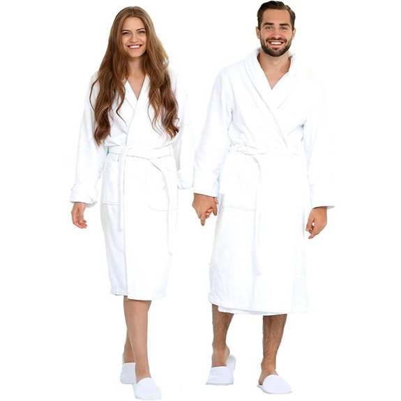 15 Best Luxury Spa Robes for a Luxurious Spa Experience 15 BIOLINEN 100% Cotton Terry Shawl Collar Bathrobe with Slippers