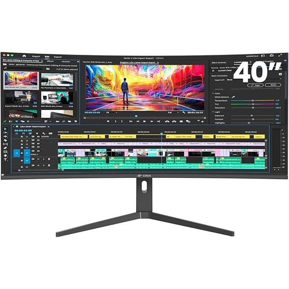 11 Best Ultrawide Monitors for Video Editing in 2026 11 CRUA 40 5K Ultrawide Curved Gaming Monitor