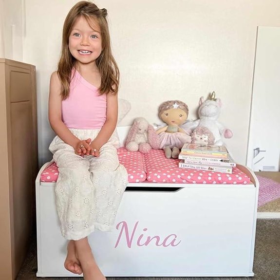 DIBSIES Personalized Toy Box for Girls