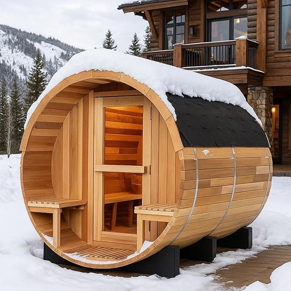 Customizable Outdoor Cedar Sauna for 2-10 Persons