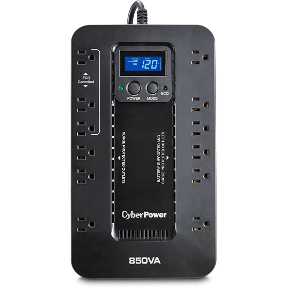 CyberPower EC850LCD UPS Battery Backup & Surge Protector