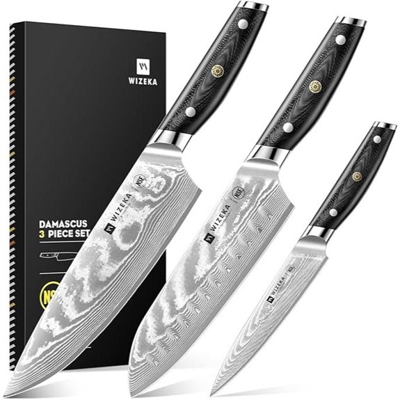 15 Best High-End Chef Knives for 2026 That Chefs Rave About 14 WIZEKA Damascus Chef Knife Set (3 pcs)